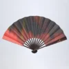 Abanico plegable Hestia con estampado difuminado en rojo