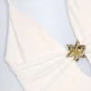 Bañador Bahari con aberturas y detalles metálicos en blanco