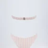 Bañador Biarritz con escote halter y aberturas en malva