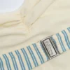Bañador halter con aberturas Biarritz en rayas dobles verde azulado