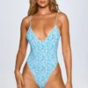 Bañador Sicily con espalda abierta en estampado multicolor pastel