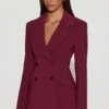 Blazer estructurado de doble botonadura Marika en color burdeos