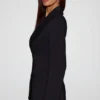 Blazer estructurado de doble botonadura Marika en negro