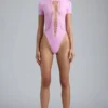 Body con cordones Raine en rosa violeta