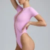 Body con cordones Raine en rosa violeta