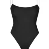 Body tanga de malla suave con tirantes invisibles de Intimates en negro