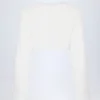 Bolero corto de pelo sintético Almerinda en blanco