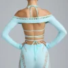 Bolero corto Pixie con adornos en azul hielo