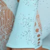 Bolero corto Pixie con adornos en azul hielo