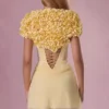 Bolero corto Soretta  en amarillo mantequilla