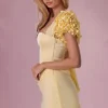 Bolero corto Soretta  en amarillo mantequilla