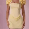 Bolero corto Soretta  en amarillo mantequilla