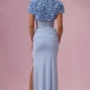 Bolero corto Soretta  en azul polvo