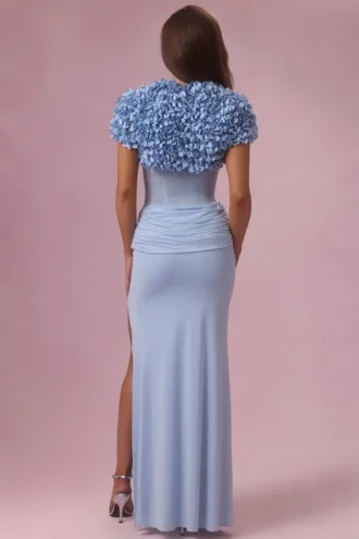 Bolero corto Soretta  en azul polvo