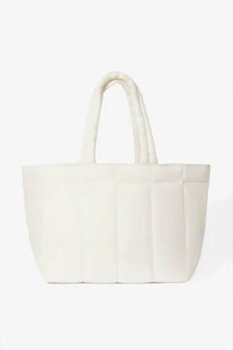 Bolso tote acolchado impermeable en color Ice