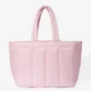 Bolso tote acolchado impermeable en rosa empolvado