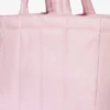 Bolso tote acolchado impermeable en rosa empolvado