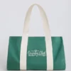 Bolso tote de lona oversize en verde