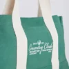 Bolso tote de lona oversize en verde