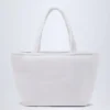 Bolso tote de rizo Velika en blanco