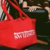 Bolso tote de rizo Velika en rojo intenso