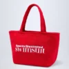 Bolso tote de rizo Velika en rojo intenso