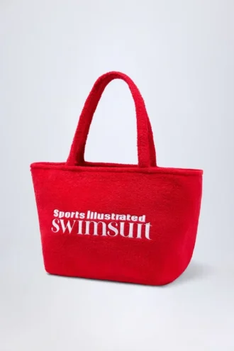 Bolso tote de rizo Velika en rojo intenso