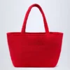 Bolso tote de rizo Velika en rojo intenso