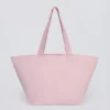 Bolso tote extragrande en rosa empolvado