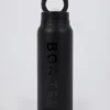 Botella de agua magnética de acero inoxidable con aislamiento térmico en negro