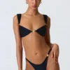 Braguitas de bikini atrevidas con adornos Volute en negro