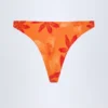 Braguitas de bikini atrevidas con detalles metálicos de Beqa en estampado Orange Orchid