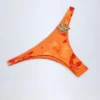 Braguitas de bikini atrevidas con detalles metálicos de Beqa en estampado Orange Orchid