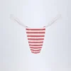 Braguitas de bikini atrevidas con fruncidos Kauai en rojo cereza