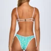 Braguitas de bikini atrevidas Minori con estampado multicolor azul