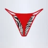 Braguitas de bikini Camogli con estampado de cebra