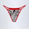 Braguitas de bikini Camogli con estampado de cebra