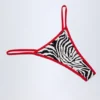 Braguitas de bikini Camogli con estampado de cebra