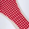 Braguitas de bikini cheeky con doble tirante Masia en cuadros vichy rojos