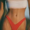 Braguitas de bikini cheeky con fruncidos Pacifico en rojo intenso