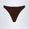 Braguitas de bikini cheeky de corte alto Manea en color chocolate oscuro