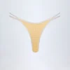 Braguitas de bikini cheeky de Masia con doble tirante en cuadros amarillos