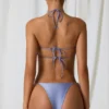 Braguitas de bikini cheeky Lula con detalles de perlas en morado lavanda