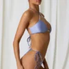Braguitas de bikini cheeky Lula con detalles de perlas en morado lavanda