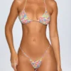 Braguitas de bikini con cordón Bosa Broderie Anglaise en estampado multicolor brillante