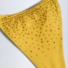 Braguitas de bikini con cordón y adornos Bali en amarillo dorado
