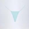 Braguitas de bikini con cordón y bordado inglés de Bosa en azul polvo