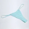Braguitas de bikini con cordón y bordado inglés de Bosa en azul polvo