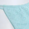 Braguitas de bikini con cordón y bordado inglés de Bosa en azul polvo