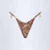 Braguitas de bikini con detalle Cebu Charm en estampado de serpiente